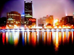 Pittsburgh at Night by brunkfordbraun