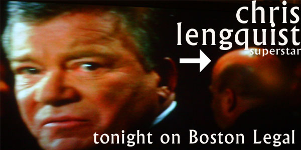 Chris Lengquist, star of Boston Legal