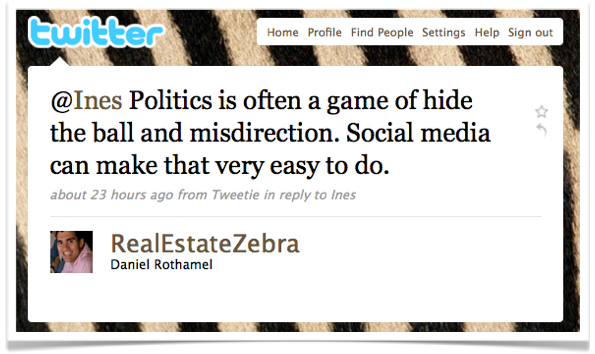 Real Estate Zebra on Politics