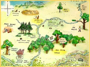 Hundred Acre Wood Map  (AKA Chritopher Robin's site map)